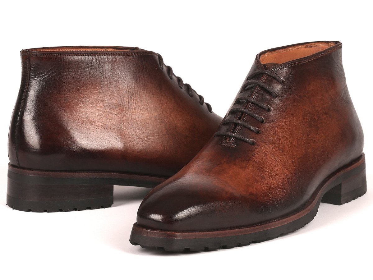 Paul Parkman Men's Ankle Boots Brown Burnished (ID791BRW24)