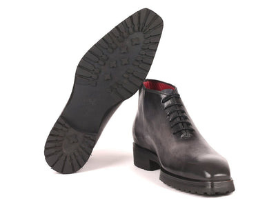 Paul Parkman Men's Ankle Boots Gray Burnished (ID791GRY14)