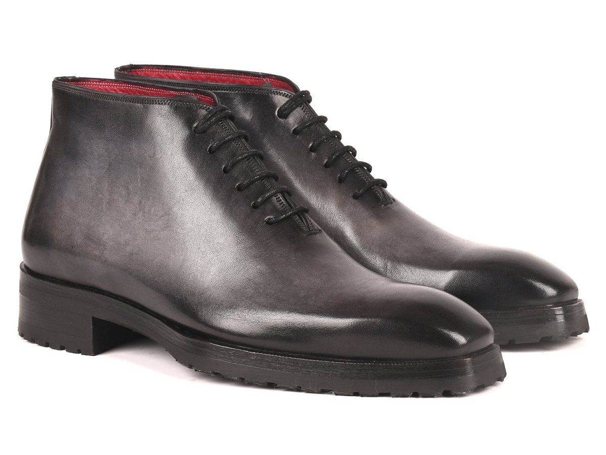 Paul Parkman Men's Ankle Boots Gray Burnished (ID791GRY14)