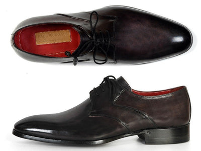 Paul Parkman Men's Anthracite Black Derby Shoes (ID054F - ANTBLK)