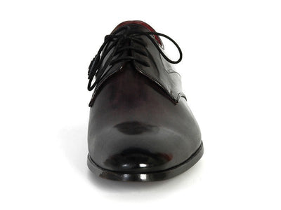 Paul Parkman Men's Anthracite Black Derby Shoes (ID054F - ANTBLK)