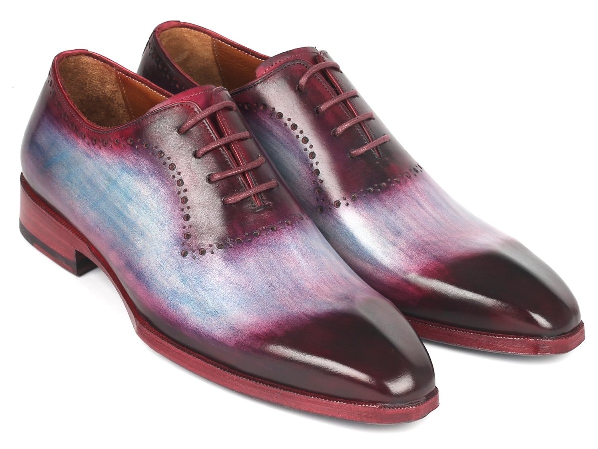 Paul Parkman Men's Blue and Purple Oxfords (IDAG446PBL)