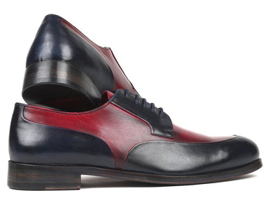 Paul Parkman Men's Bordeaux and Navy Derby Shoes (ID993 BDNV)