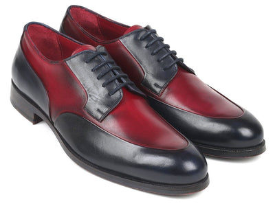 Paul Parkman Men's Bordeaux and Navy Derby Shoes (ID993 BDNV)