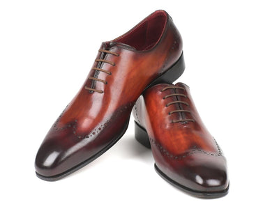 Paul Parkman Men's Brown and Bordeaux Wingtip Oxfords (ID84BT76)