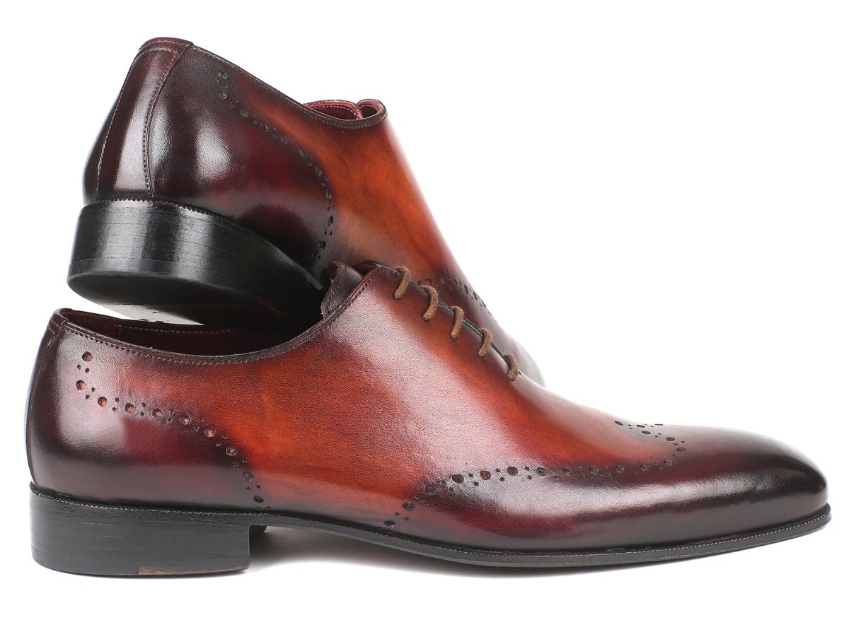 Paul Parkman Men's Brown and Bordeaux Wingtip Oxfords (ID84BT76)