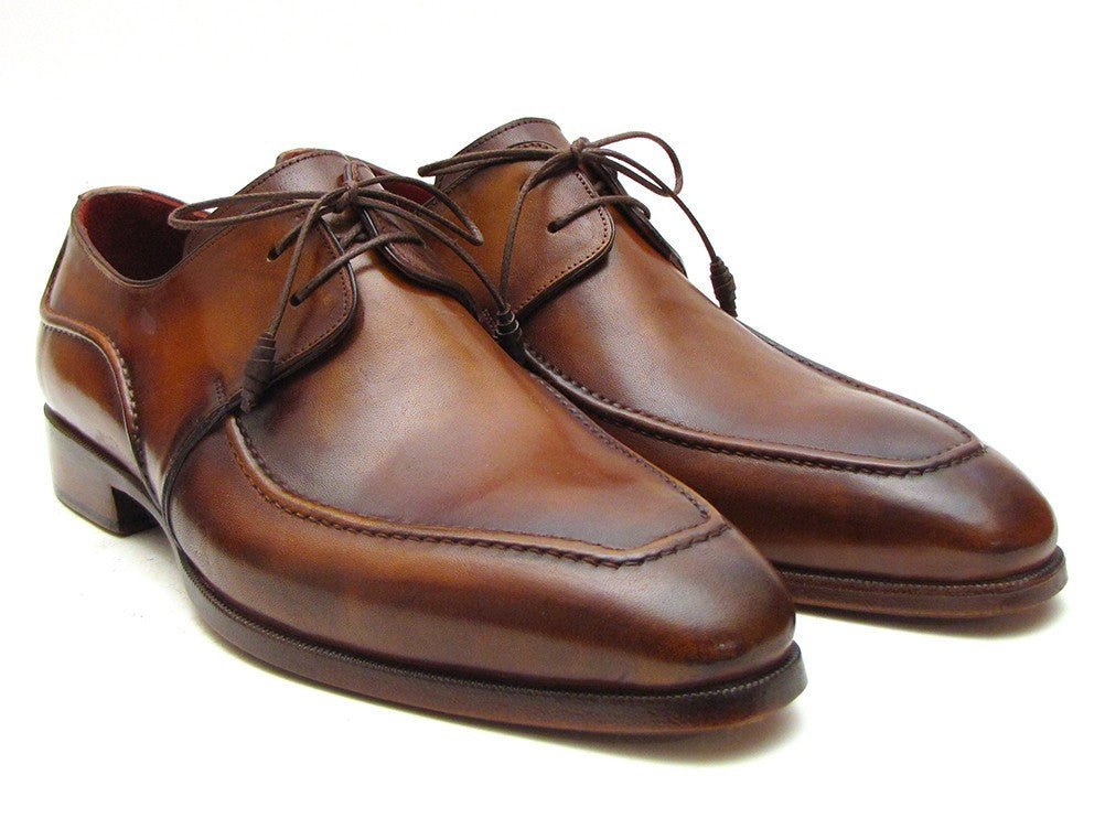 Paul Parkman Men's Brown Derby Dress Shoes For Men (IDSU12LF)