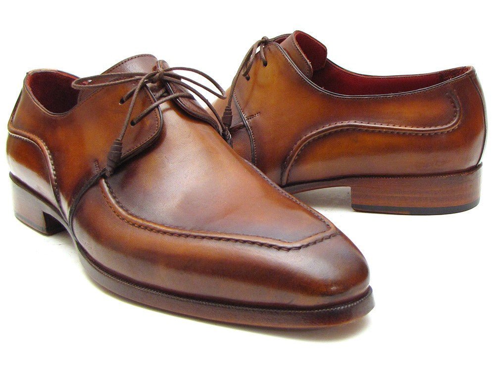 Paul Parkman Men's Brown Derby Dress Shoes For Men (IDSU12LF)