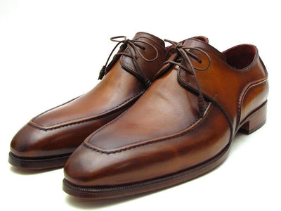 Paul Parkman Men's Brown Derby Dress Shoes For Men (IDSU12LF)