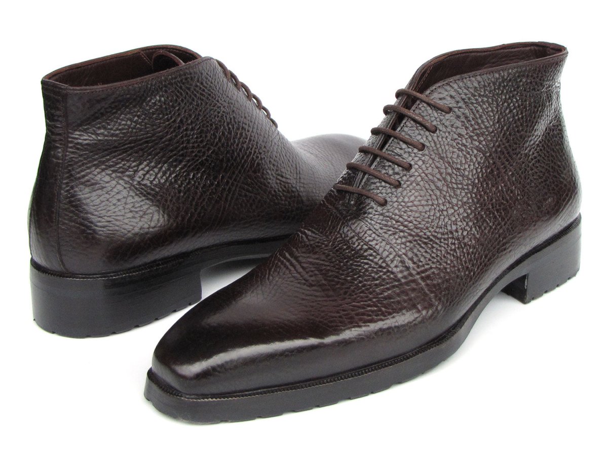 Paul Parkman Men's Brown Floater Leather Ankle Boots