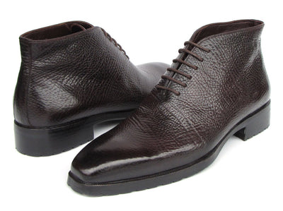 Paul Parkman Men's Brown Floater Leather Ankle Boots