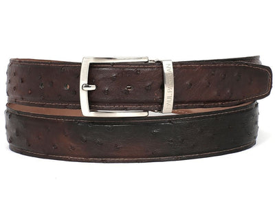 Paul Parkman Men's Brown Genuine Ostrich Belt (IDB04 BRW)