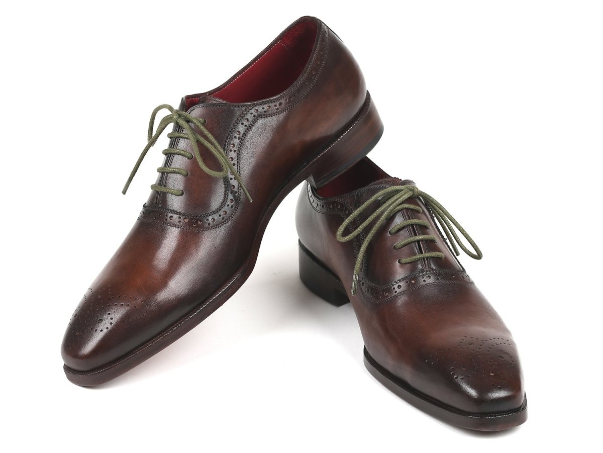 Paul Parkman Men's Brown Medallion Toe Oxfords (IDFS78BW)