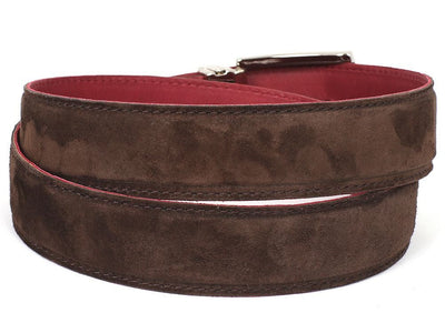 Paul Parkman Men's Brown Suede Belt (IDB06 - BRW)