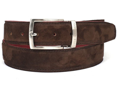 Paul Parkman Men's Brown Suede Belt (IDB06 - BRW)