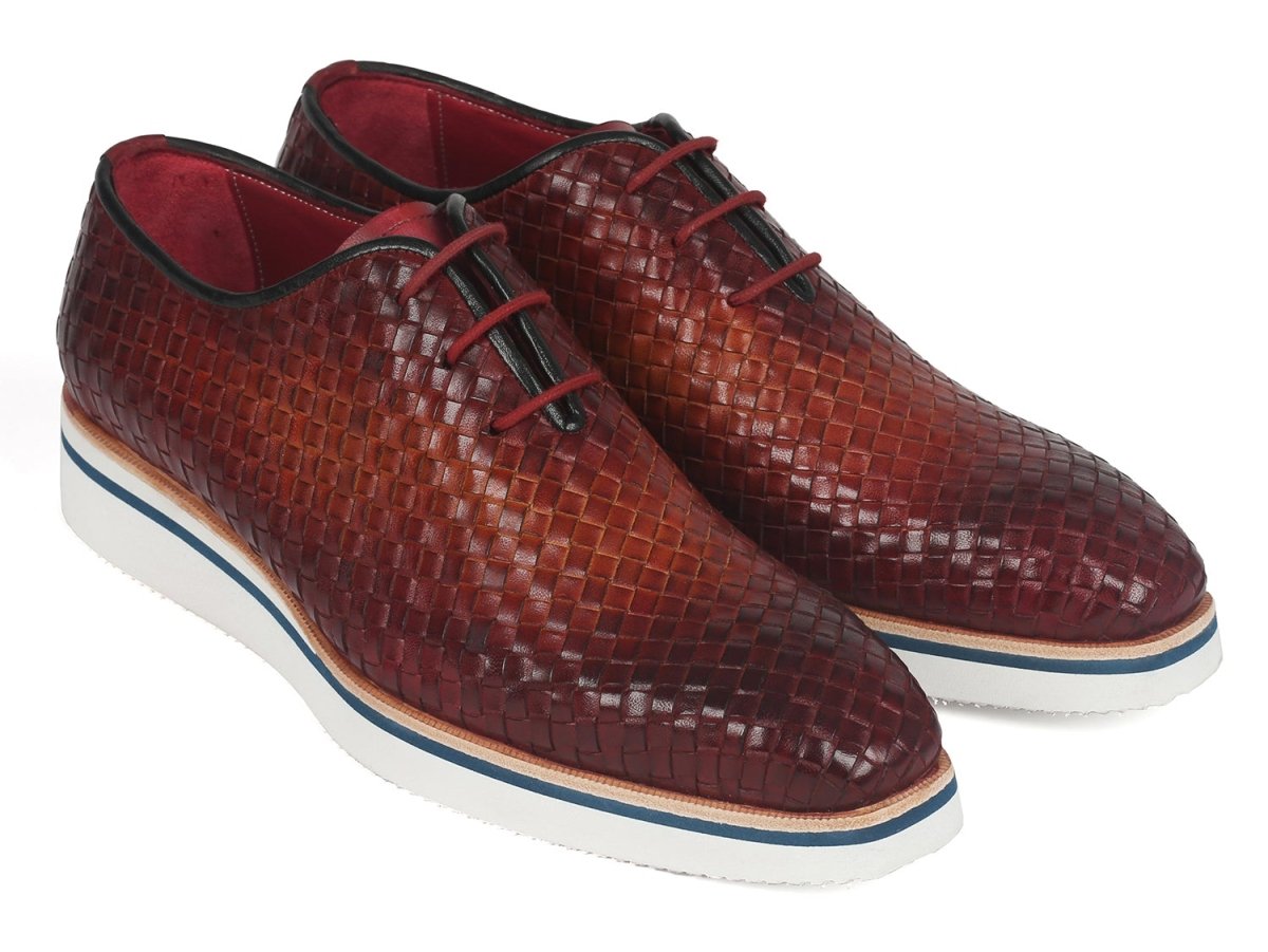 Paul Parkman Men's Brown Woven Leather Smart Casual Shoes (ID182 RDH BRW)