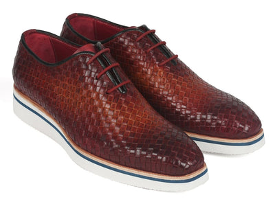 Paul Parkman Men's Brown Woven Leather Smart Casual Shoes (ID182 RDH BRW)