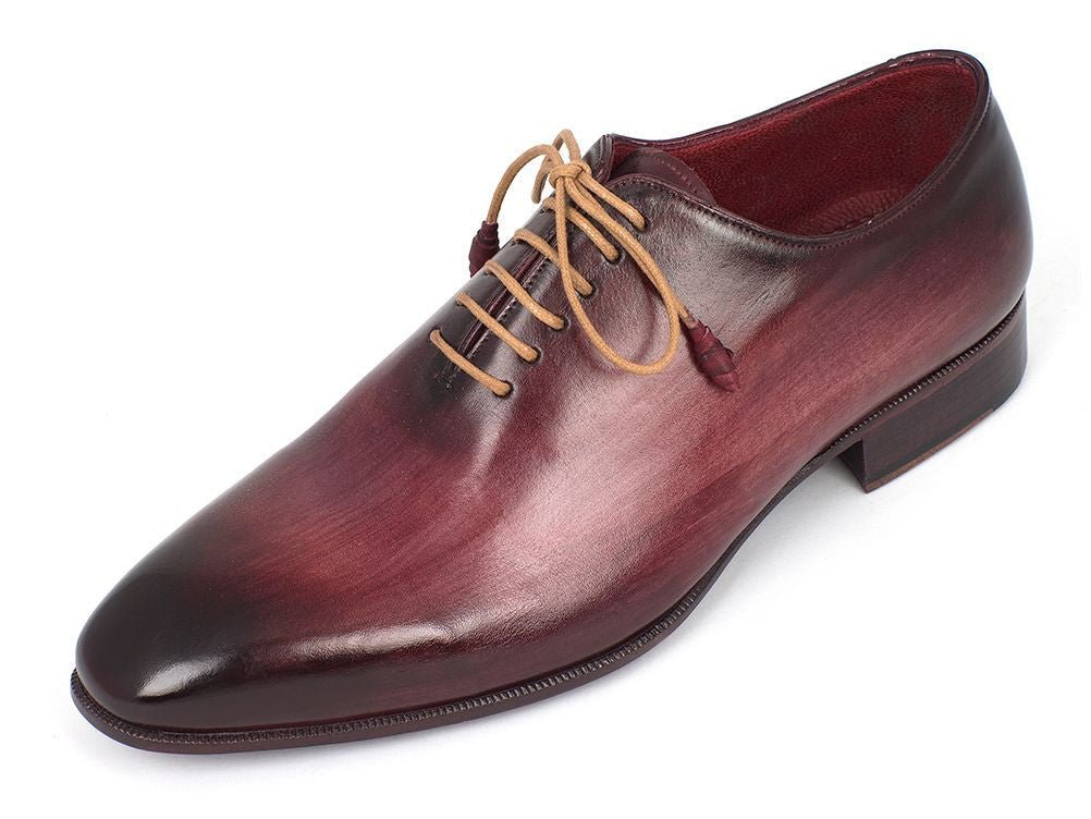 Paul Parkman Men's Burgundy Wholecut Plain Toe Oxfords (IDDS65BUR)
