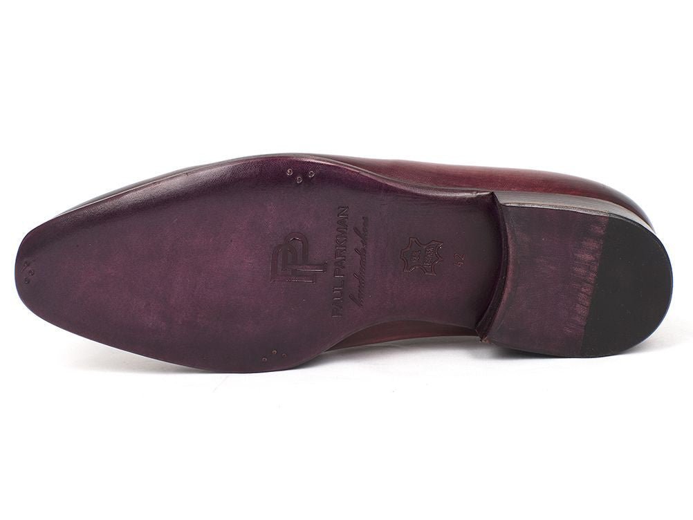 Paul Parkman Men's Burgundy Wholecut Plain Toe Oxfords (IDDS65BUR)