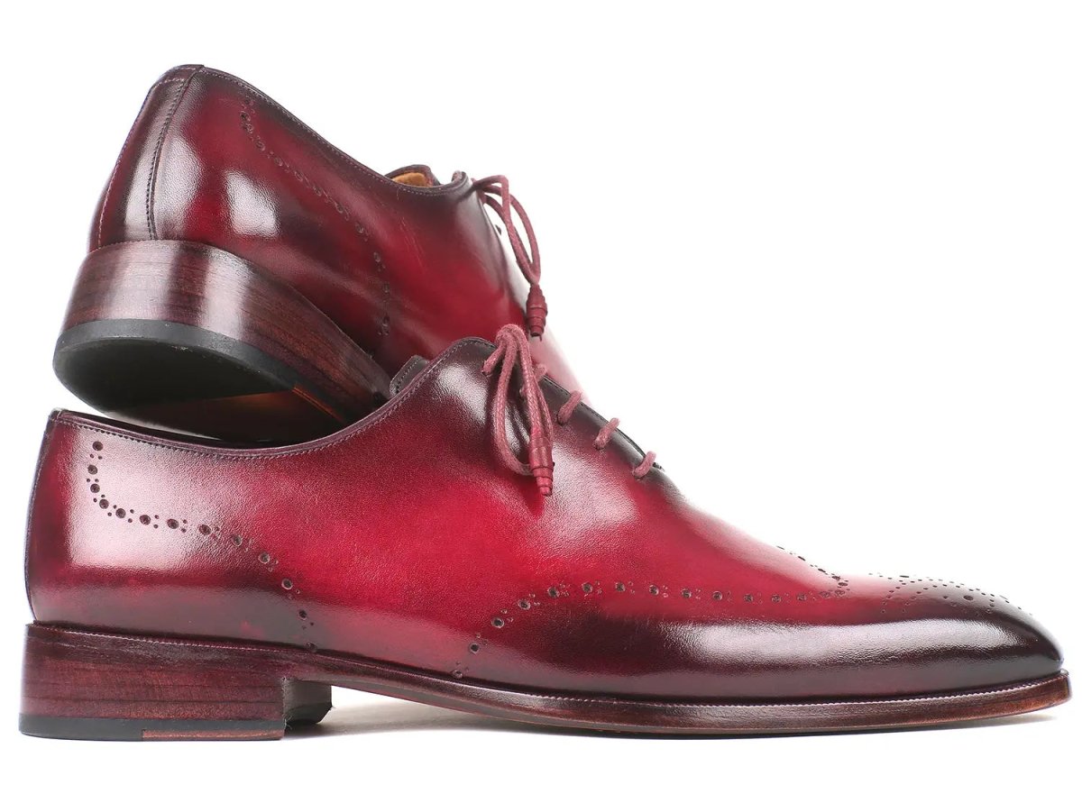 Paul Parkman Men's Burnished Wingtip Oxfords in Bordeaux