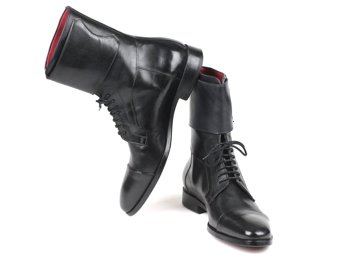Paul Parkman Men's Calfskin High Boots in Black