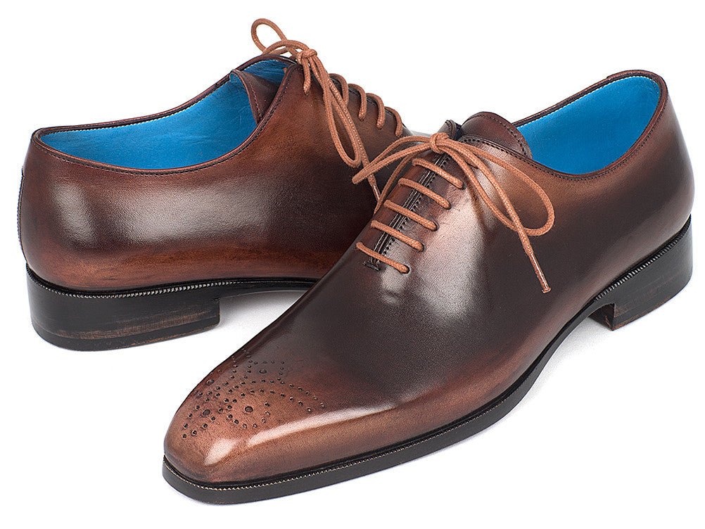 Paul Parkman Men's Camel and Brown Wholecut Oxfords (IDKR254CML)