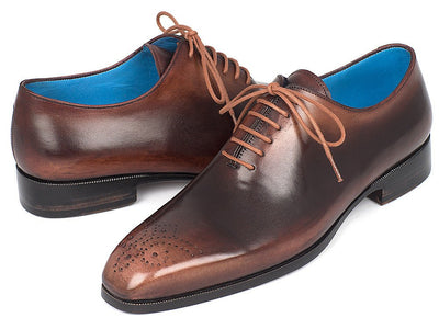 Paul Parkman Men's Camel and Brown Wholecut Oxfords (IDKR254CML)