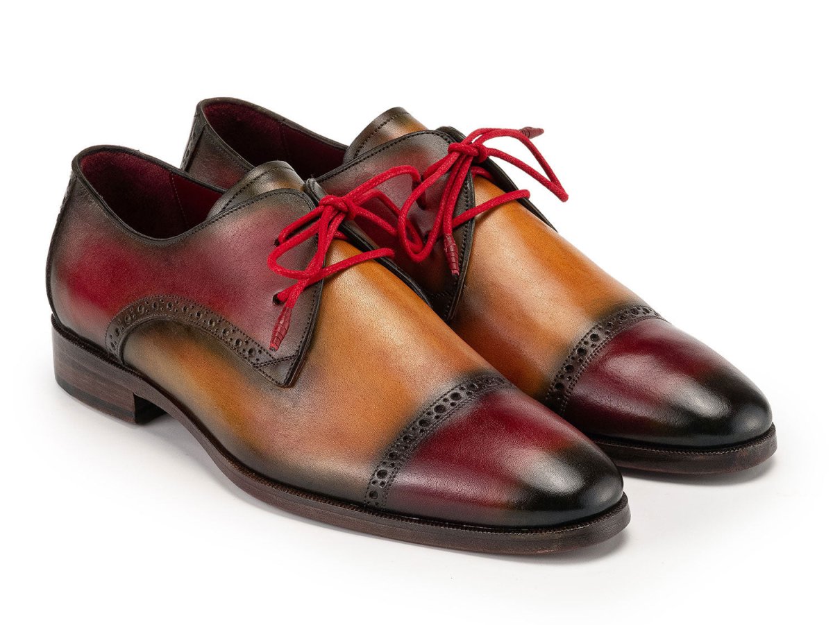 Paul Parkman Men's Cap Toe Derby Shoes in Multiple Colors