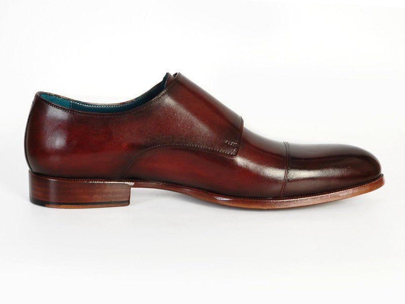 Paul Parkman Men's Cap - Toe Double Monkstraps Brol Dark Brown (ID045 - BRL)