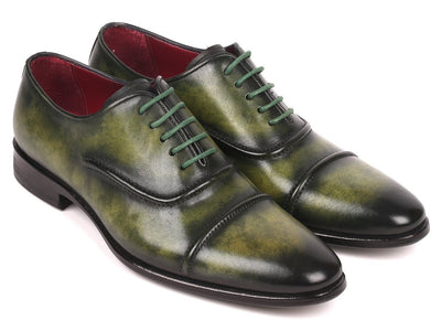 Paul Parkman Men's Cap Toe Oxfords Green (ID077 GRN)