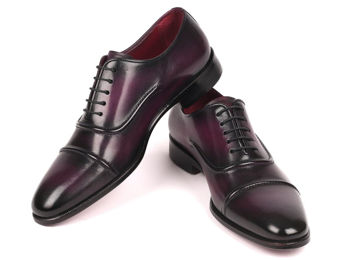 Paul Parkman Men's Cap Toe Oxfords in Purple