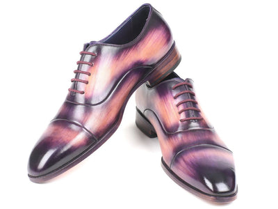 Paul Parkman Men's Cap - Toe Oxfords Purple (ID1744 - PRP)