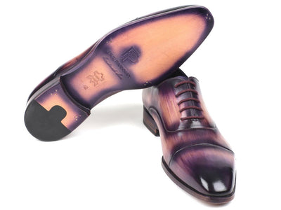 Paul Parkman Men's Cap - Toe Oxfords Purple (ID1744 - PRP)