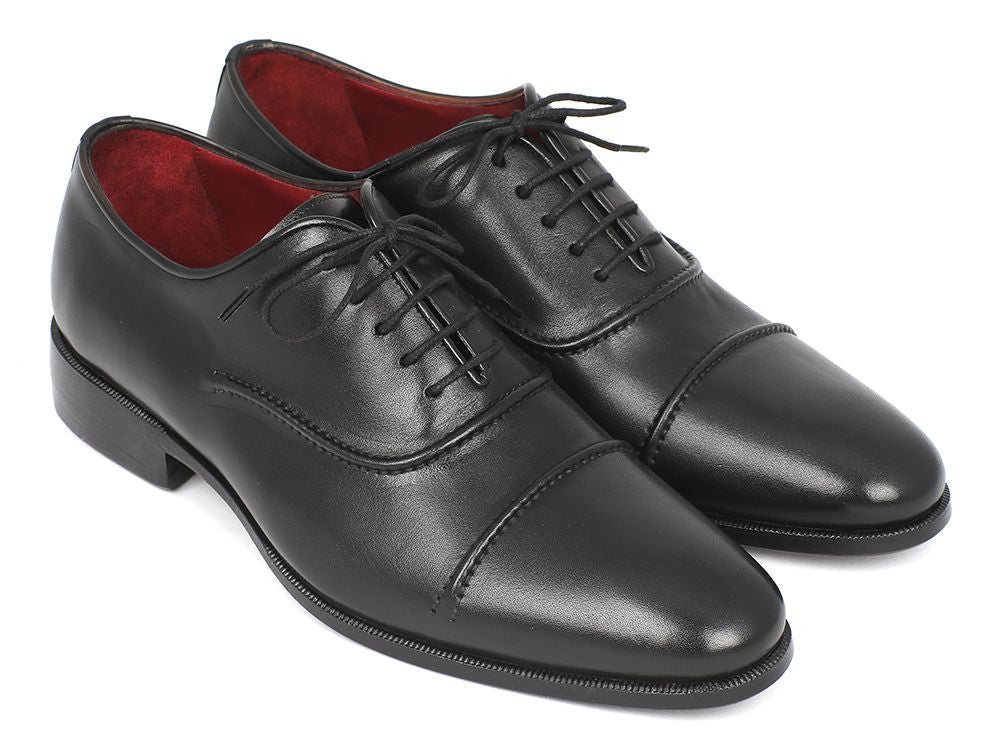 Paul Parkman Men's Captoe Oxfords Black (ID077 - BLK)