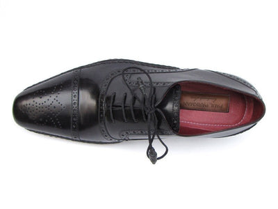 Paul Parkman Men's Captoe Oxfords Black Shoes (ID5032 - BLK)