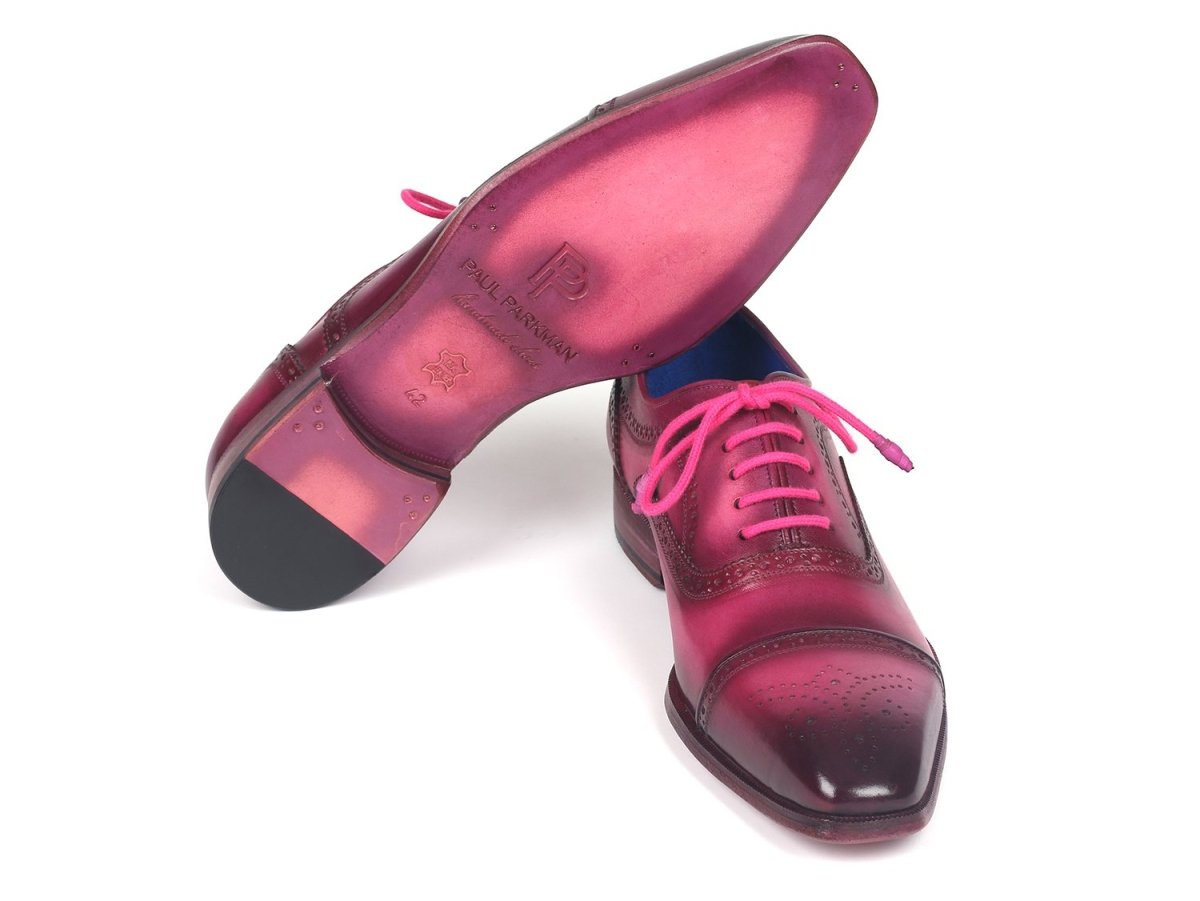 Paul Parkman Men's Captoe Oxfords Fuxia (ID024 FUX)