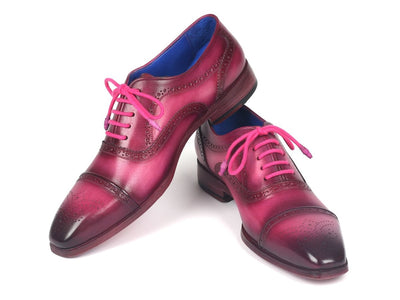 Paul Parkman Men's Captoe Oxfords Fuxia (ID024 FUX)
