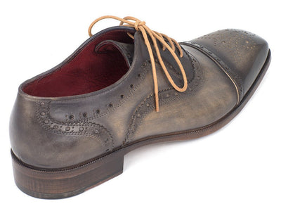 Paul Parkman Men's Captoe Oxfords Gray (ID024 - GRAY)