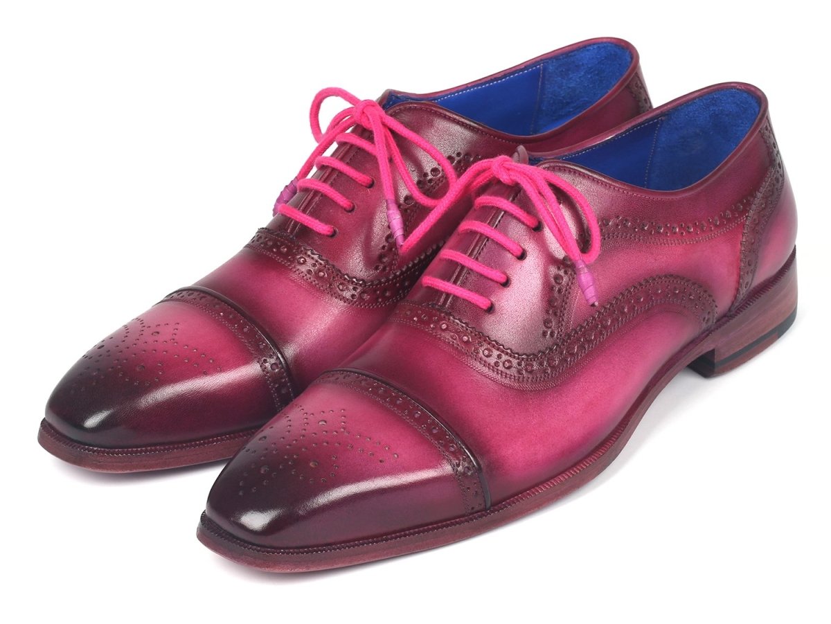 Paul Parkman Men's Captoe Oxfords in Fuxia