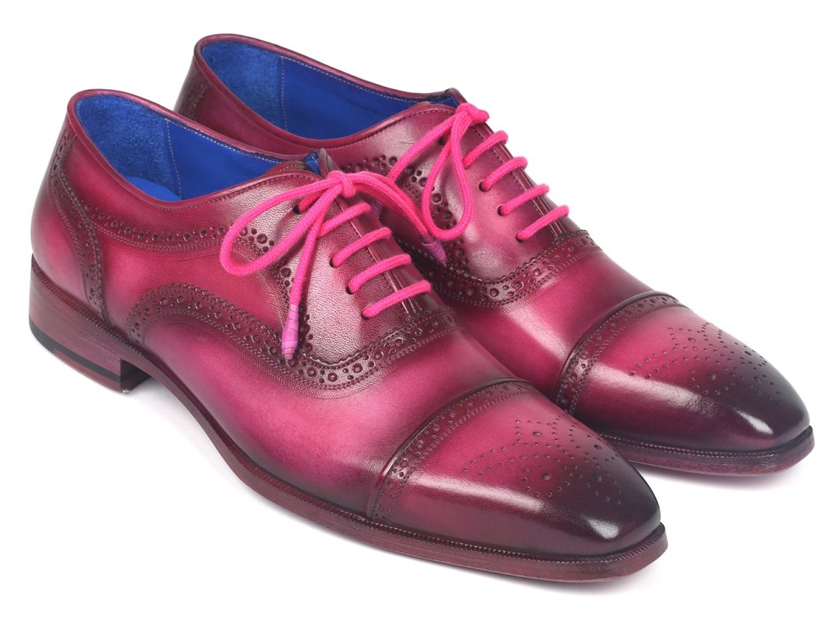 Paul Parkman Men's Captoe Oxfords in Fuxia