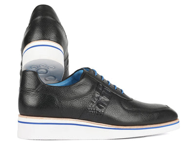 Paul Parkman Men's Casual Shoes Black Floater Leather (ID192 BLK)