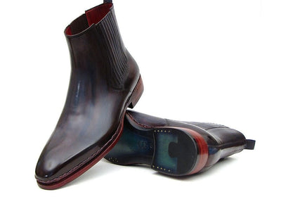 Paul Parkman Men's Chelsea Boots Navy and Bordeaux (IDBT54F11)