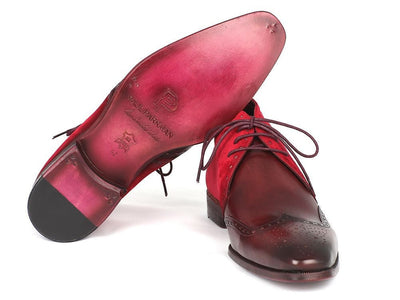 Paul Parkman Men's Chukka Boots Bordeaux Suede and Leather (IDCK51 - BRD)