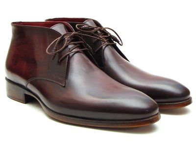 Paul Parkman Men's Chukka Boots Brown and Bordeaux (IDCK43E8)