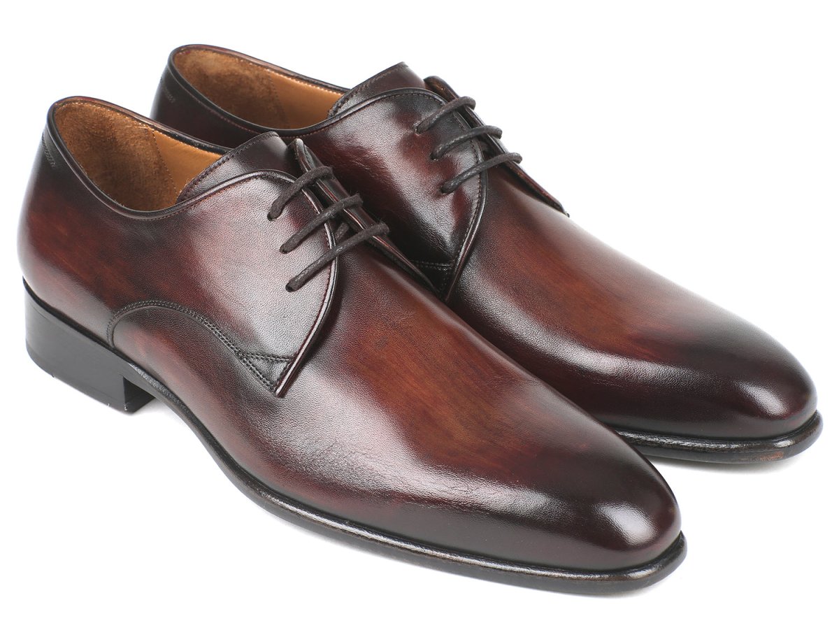 Paul Parkman Men's Custom Made Antique Brown Derby Shoes 696AT51