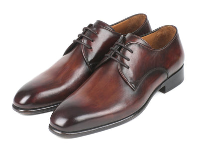 Paul Parkman Men's Custom Made Antique Brown Derby Shoes 696AT51