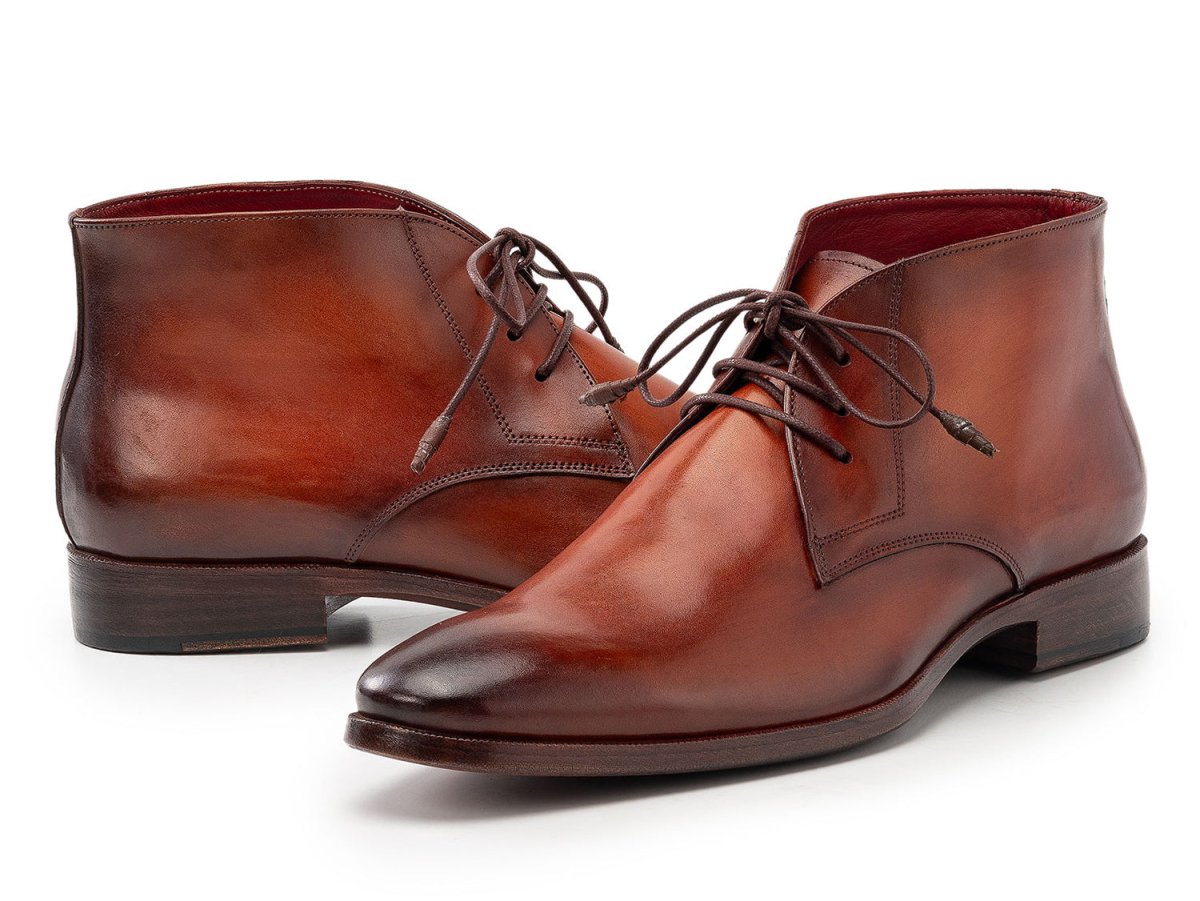 Paul Parkman Men's Custom Made Chukka Boots Camel and Brown CK53BRW
