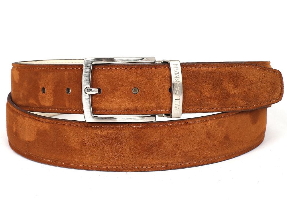 Paul Parkman Men's Custom Made to Order Tobacco Suede Belt Limited Edition