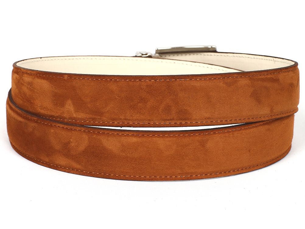 Paul Parkman Men's Custom Made to Order Tobacco Suede Belt Limited Edition