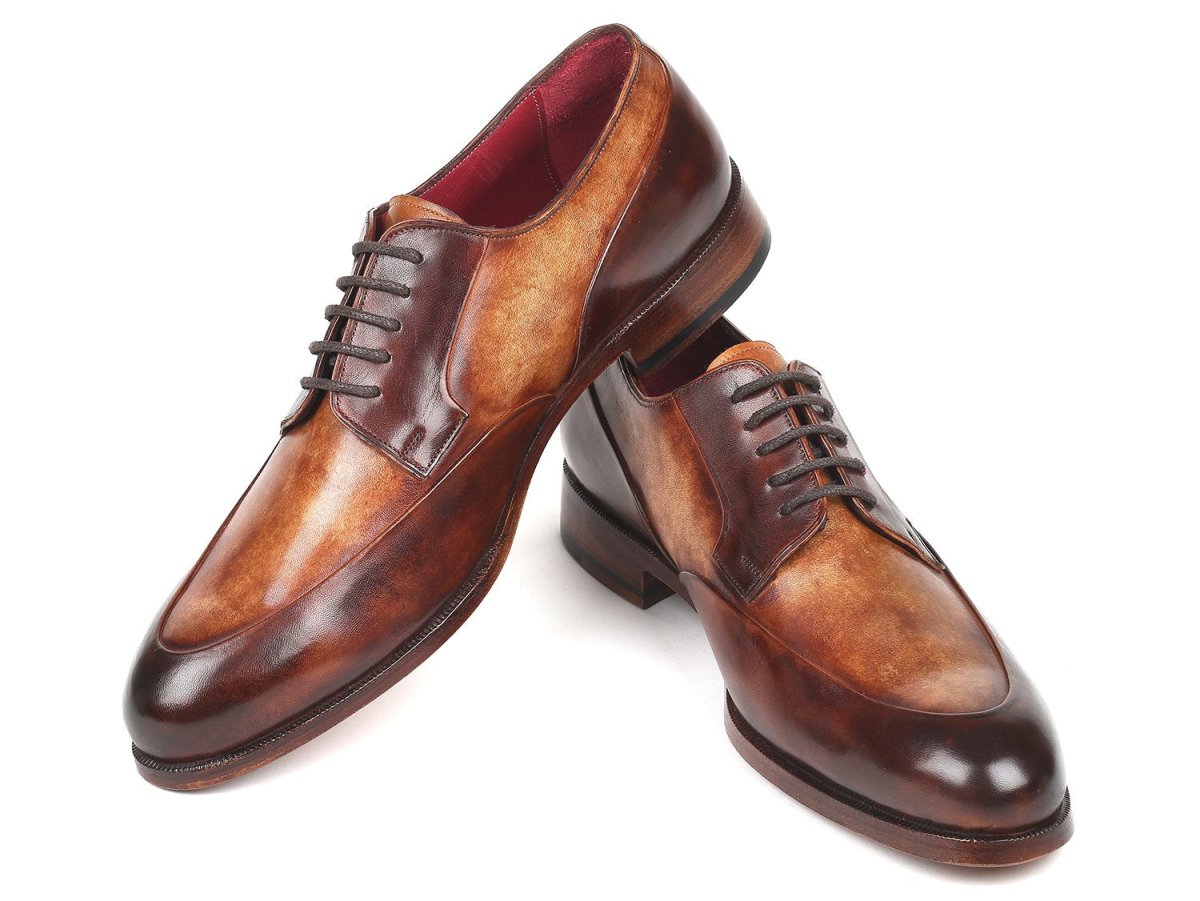 Paul Parkman Men's Derby Shoes in Dual Tone Brown